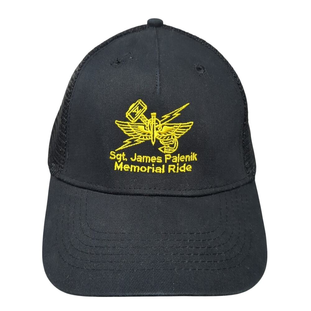 Sgt. James Palenik Memorial Ride Snapback Trucker Cap Black OS Mesh Back Hit